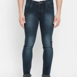 Duke Dark Blue Slim Fit Lightly Washed Jeans-picture-26