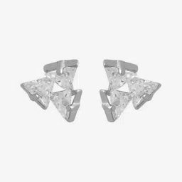 Kushal's Fashion Jewellery White Rodium Polished Silver Earring for Women-picture-36
