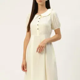 BRINNS Cream Midi A Line Dress-picture-23