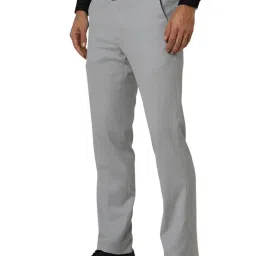 Van Heusen Grey Slim fit Solid Trousers image 3