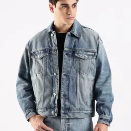 Calvin Klein Jeans Blue Cotton Regular Fit Denim Jacket-picture-28