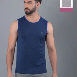 Force NXT Navy & Grey Regular Fit Gym Vest - Pack Of 2-picture-42