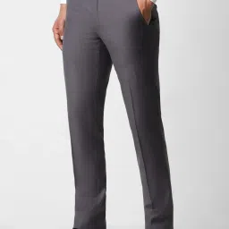 Van Heusen Grey Slim Fit Texture Trousers image 3
