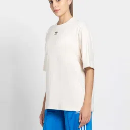 Adidas Originals White Cotton Sports T-Shirt image 3