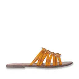 Mochi Women's Yellow Casual Sandals image 3