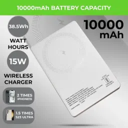 ULTRAPROLINK 10000 mAh Ultra Slim Wireless Magnetic Mag-Safe Power Bank (Pink) image 4