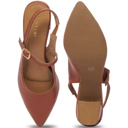 Eridani Women's Lunaa Tan Sling Back Sandals image 3
