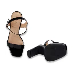 Code by Lifestyle Women's Black Ankle Strap Sandals image 3