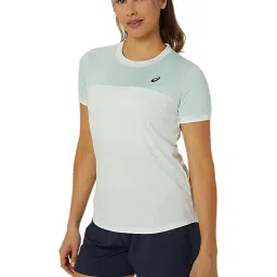 Asics Blue Color-Block Sports T-Shirt image 3