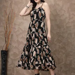 Melon by PlusS Black Printed Maxi Dress image 3