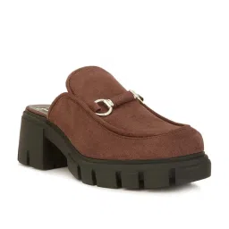 London Rag Women's Brown Mule Shoes image 3