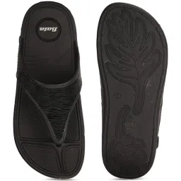 Bata Women's Black Thongs Sandals image 3