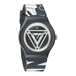 Fastrack Unisex Black Printed Dial & Black Straps Analogue Watch 9915PP90-picture-37