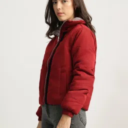 Elle Red Regular Fit Reversible Jacket image 3