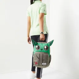 Wiki Back to School Champ 1 Beige & Green Polyester Printed Backpack - 11 Ltrs image 3