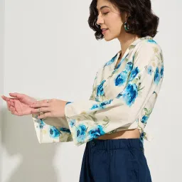 Honey By Pantaloons White Regular Fit Printed Top image 3