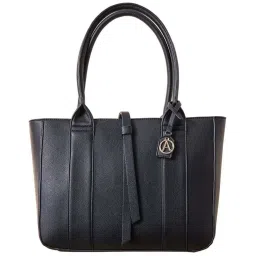 Accessorize London Black Textured Medium Shoulder Bag image 3