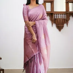 CANIZZARO Woven Design Zari Silk Blend Banarasi Saree image 3