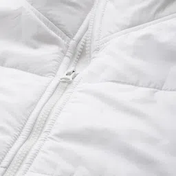 SASSAFRAS Women White Front Flap Pocket Quilted Puffer Jacket image 2
