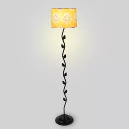 Tucasa TC-138 56.5 Inch Mandala Print Floor Lamp with Metal Base-image-63