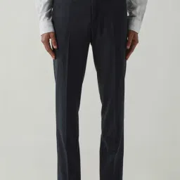 Reid & Taylor Navy Relaxed Fit Trousers-picture-18