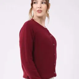 Monte Carlo Maroon Regular Fit Cardigan image 4