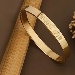MEENAZ Gold-Plated Stainless Steel Shri Ram Anti Tarnish Kada Bracelet-picture-15