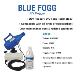 Acuro Blue Fogg: Ulv Cold Fogger/Sprayer Portable Disinfection Machine For Fogging With Radix Guard image 3