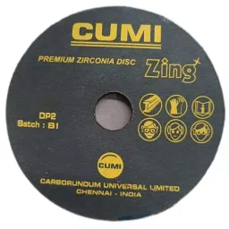 CUMI 5 inch (125 mm) 60 Grit Size Zircon Disc (Pack of 10)-picture-18