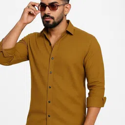 IKON FASHION Men Original Slim Fit Solid Spread Collar Casual Shirt-image-69