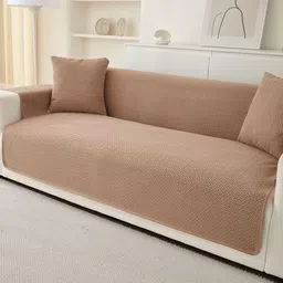 HOMETHREADS Beige & Tan Sofa Cover image 5