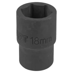 FORCEKRAFT Impact Socket 6 Point Grip Black Chrome Molybdenum Steel 18 mm Diameter Black Oxide Finish for Industrial Use-picture-31