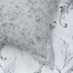 MYTRIDENT Home Essential Grey Floral Cotton 144 TC Double King Bedsheet Set-2.74mX2.74m image 3