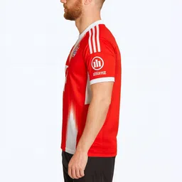 dostitch Men Bayern Munich Printed Regular Fit Round Neck Home Kit Football Jersey T-shirt-picture-34