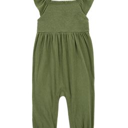 Carter's Sleeveless Solid Colour Jumpsuit - Olive Green-picture-9