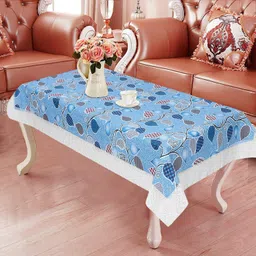 Dakshya Industries PVC Printed Waterproof Rectangle 4 Seater Table Cover - Blue-picture-16