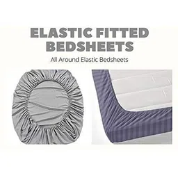 WELLNEST Microfiber Fitted Queen Bedsheets image 4