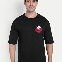 BENNY BROOKS Graphic Printed Oversized Cotton T-shirt-image-40