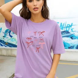 Moda Rapido Women Printed Drop-Shoulder Sleeves T-shirt image 4