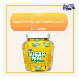 Derby Sugar Free Candy Jar Combo of Orange Strawberry Kacha Kairy Mint & Mango Flavored Candies Pack of 5 image 3