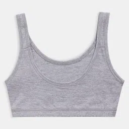 Sillysally Pack of 3 Sleeveless Solid Non Padded & Non Wired Active Bras -Black Skin AndGrey Melange image 4