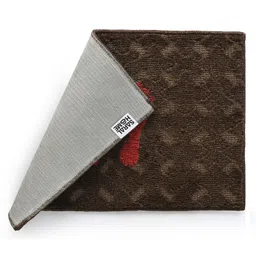 saral home Saralhome 24X7 Antiskid PP BCF yarn Door Mat Brown. 40cm x 60cm image 4