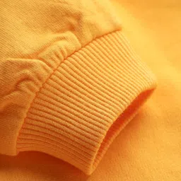 Babyhug Cotton Knit Drop Shoulder Full Sleeves Sweatshirt with Bunny Applique - Yellow image 4