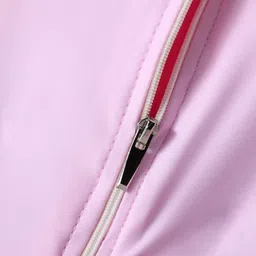 ROVARS Half Raglan Sleeves Legged Swimsuit with Mermaid Print & Tail Applique - Pink image 4