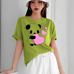 LECOWAR Women Typography Printed T-shirt-image-92