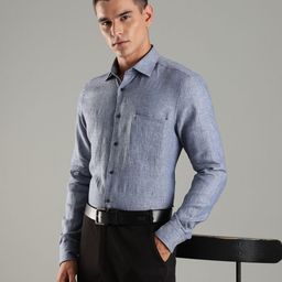 Tommy Hilfiger Europe Spread Collar Linen Formal Shirt-picture-28