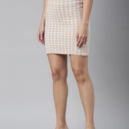 showoffff SHOWOFF Beige Printed Skirt image 3