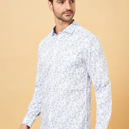 Byford by Pantaloons Blue Bell Cotton Slim Fit Printed Shirt image 3