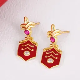 GIVA 925 Silver Golden Royal Dangling Earrings for Women & Girls-picture-25