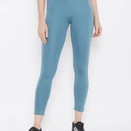 Clovia Blue Slim Fit Tights-picture-19